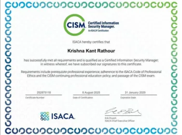 ISACA Certificate 1